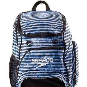 Speedo Large Teamster Backpack Blue and White